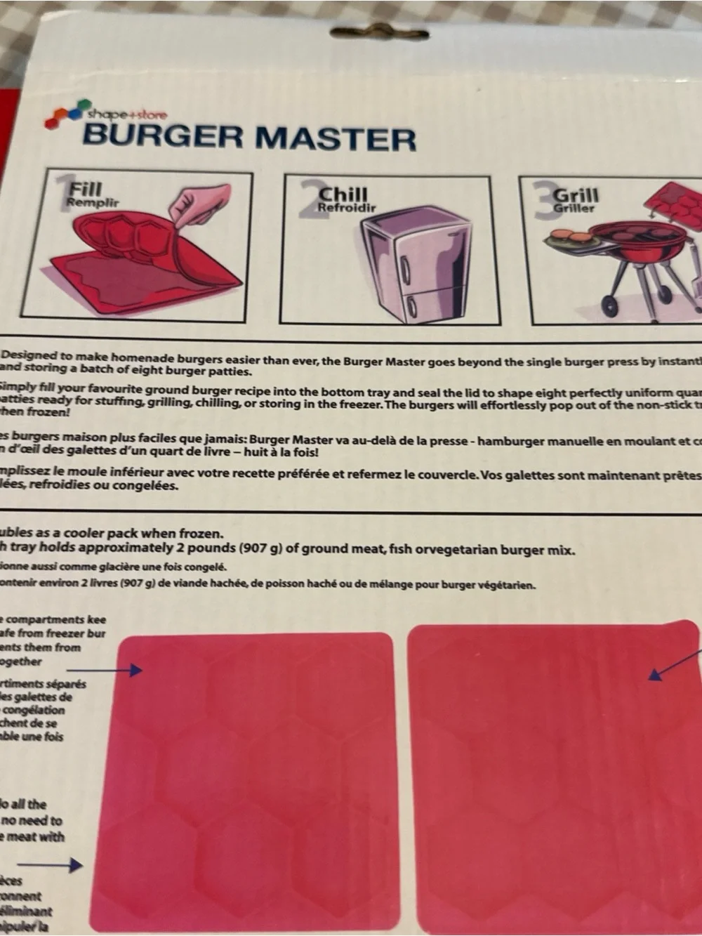 shape+store Burger Master Red Burger Press